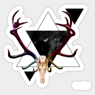 Cosmic Deer Skull Sticker